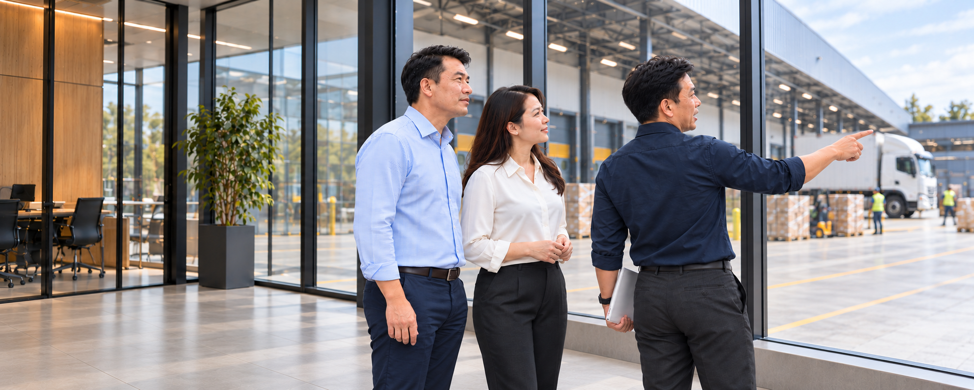 Discussing freight solutions with enterprise clients